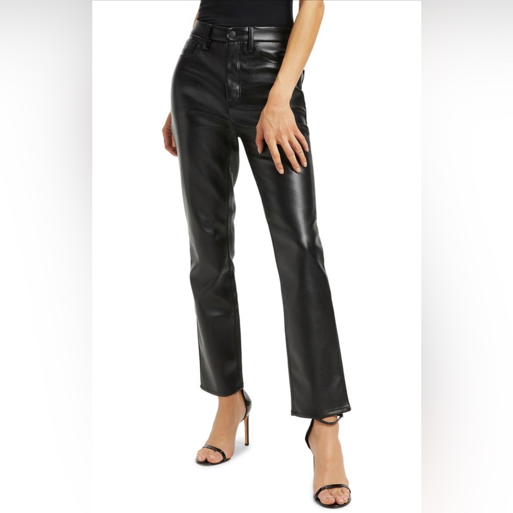 NWT Good American Good Classic Faux Leather Pants